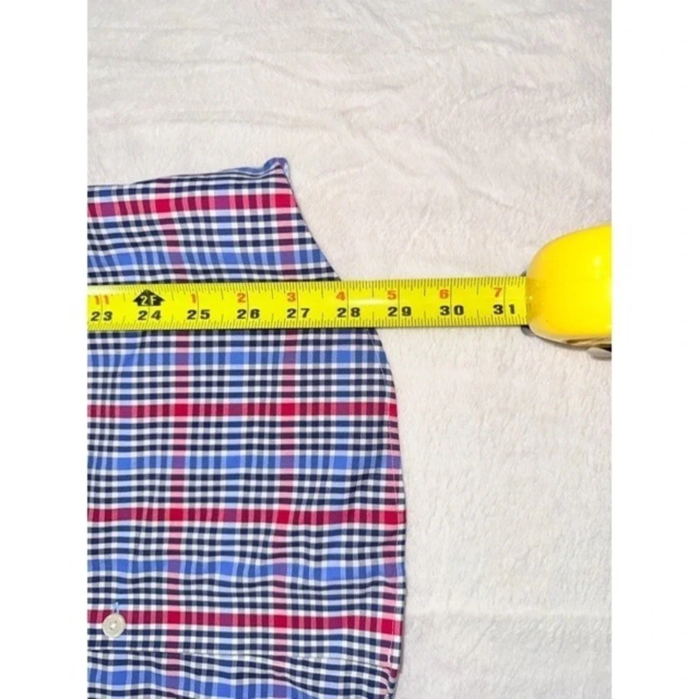 Banana Republic Medium Grant Fit Plaid Dress Shirt Mens Button‎ Down